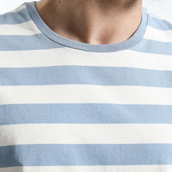 Slim Fit Blue Striped T-Shirt 1