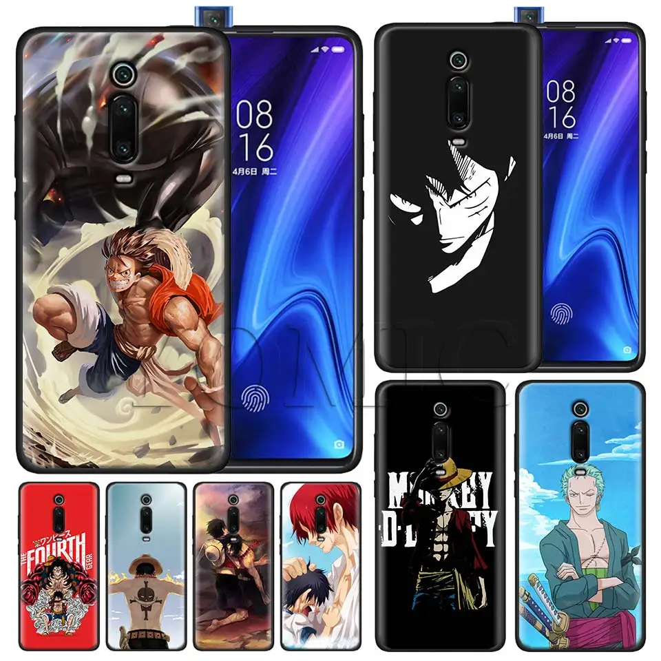 

One Piece Comic Anime Cartoon Animation Black Case for Xiaomi Redmi Note 7 7s K20 5 6 Pro Redmi 6 6 5 5Plus 4X S2 Y3 Silicone So