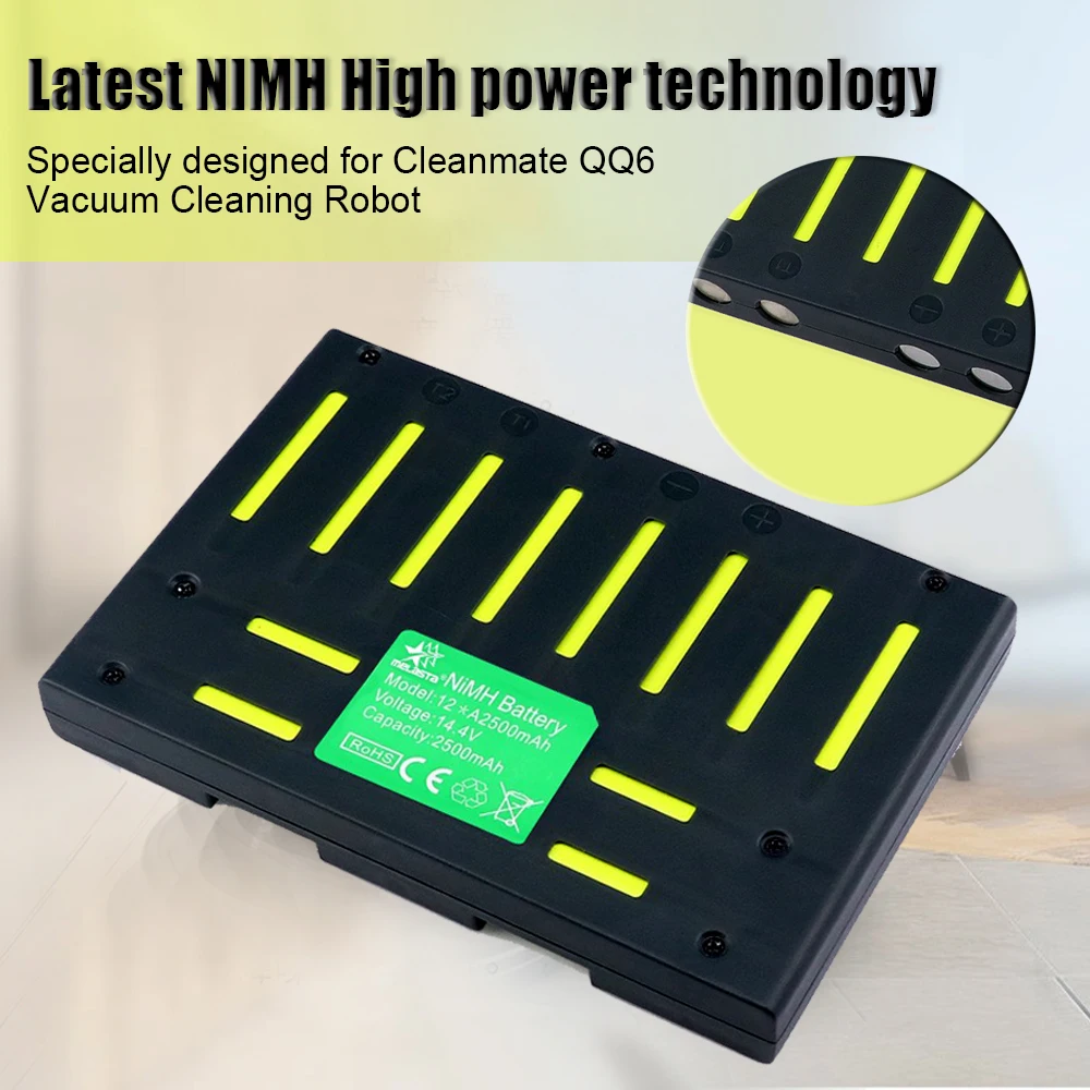 Аккумулятор Melasta QQ6 14 4 в 2500 мАч NIMH для робота пылесоса Cleanmate QQ6|battery for|battery battery