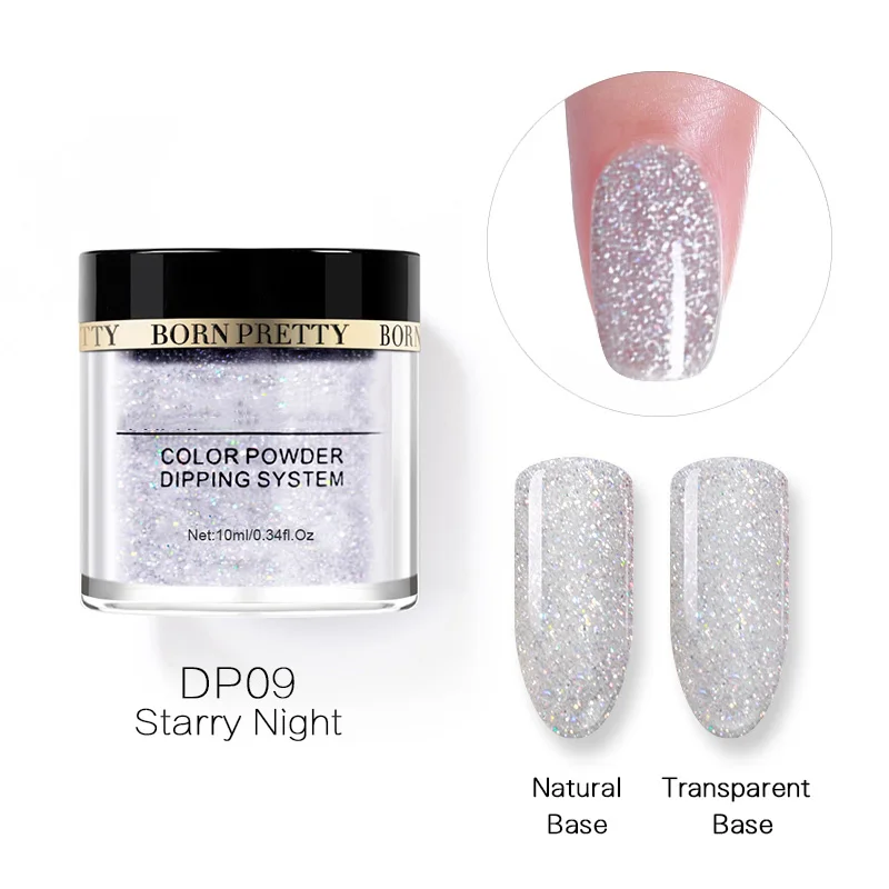 BORN PRETTY погружение ногтей флуоресцентный порошок Неоновый дизайн для ногтей натуральный сухой хром пигмент светящийся в УФ-светильник для ногтей сверкающий - Цвет: BP-DP09
