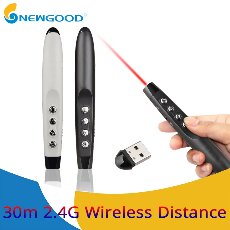 

Hot Wireless Presenter Laser Pointers 2.4G RF Wireless PPT Presentation Remote Control Red Light USB Flip Laser Pointer Pen