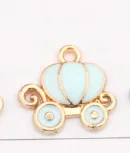 

50pcs Enamel Charms pumpkin car pendants Handmade earring bracelet necklace Jewelry Making DIY accessories hot gift Alloy