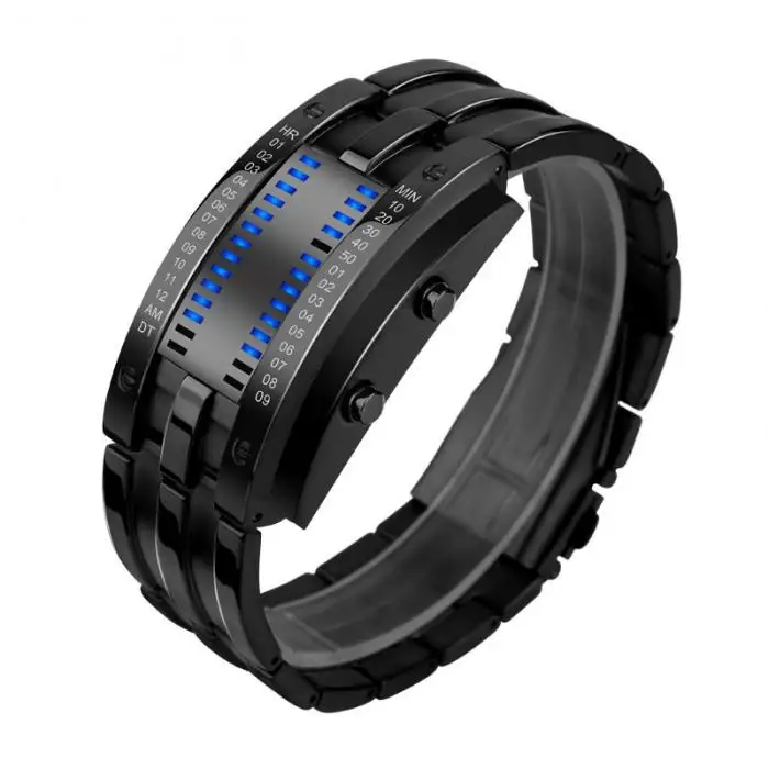 Luxfacigoo мужские женские наручные светодиодный цифровые спортивные часы матричный водонепроницаемый бинарный Многофункциональный модный подарок унисекс TT@ 88