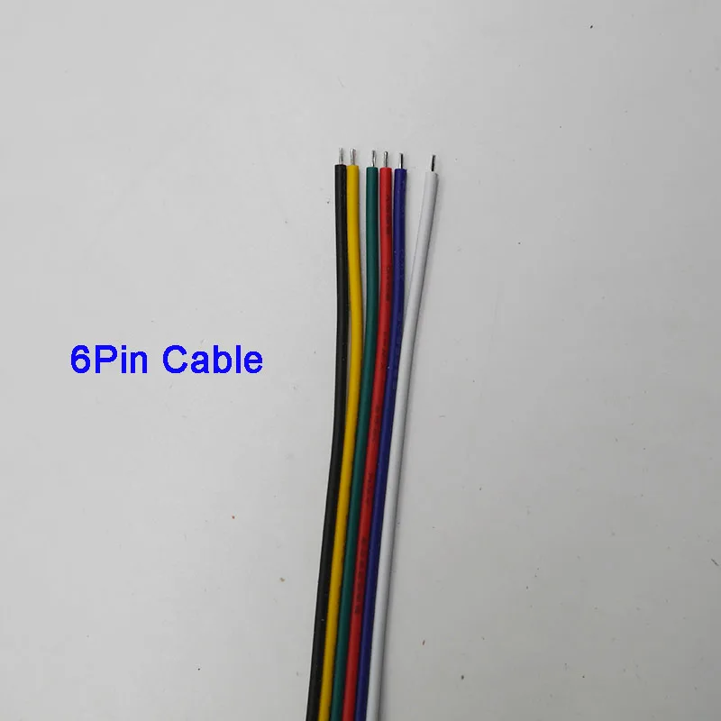 5~ 100 метров 2pin 3pin 4pin 5Pin 6pin 22 AWG Удлинитель электрический провод кабель светодиодный разъем для 5050 3528 RGBW RGB CCT Led Stirp - Цвет: 6pin