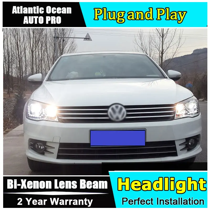 

AUTO PRO 2013,2014 vw bora headlights car styling LED parking Bi-xenon Double lens xenon HID Kit vw bora H7 head lamp led ca