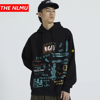 

Japanese Printed Fleece Pullover Hoodies Men Women Casual Loose Hooded Streetwear Sweatshirts Hip Hop Harajuku Male Tops WG370
