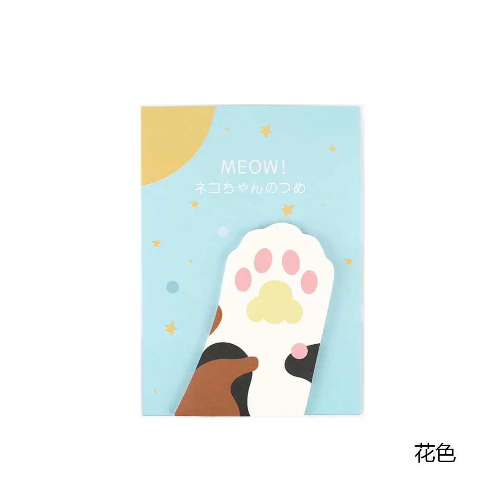 Милый мультфильм кошка лапа memo pad мульти Складные блокноты для письма кавайные канцелярские школьные принадлежности планировщик Этикетка Бумага журнал наклейки