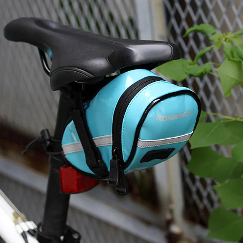 ROSWHEEL велосипедная сумка на подседельный штырь, сумка для седла, сумка для хранения, сумка для велоспорта, сумка для велосипеда, сумка для велосипеда, сумка Bolsa 13660, водонепроницаемая - Цвет: Blue