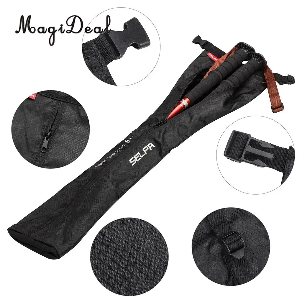 MagiDeal Oxford Hiking Stick Carry Bag Waterproof Trekking Crutch Storage Case Walking Pole Bag