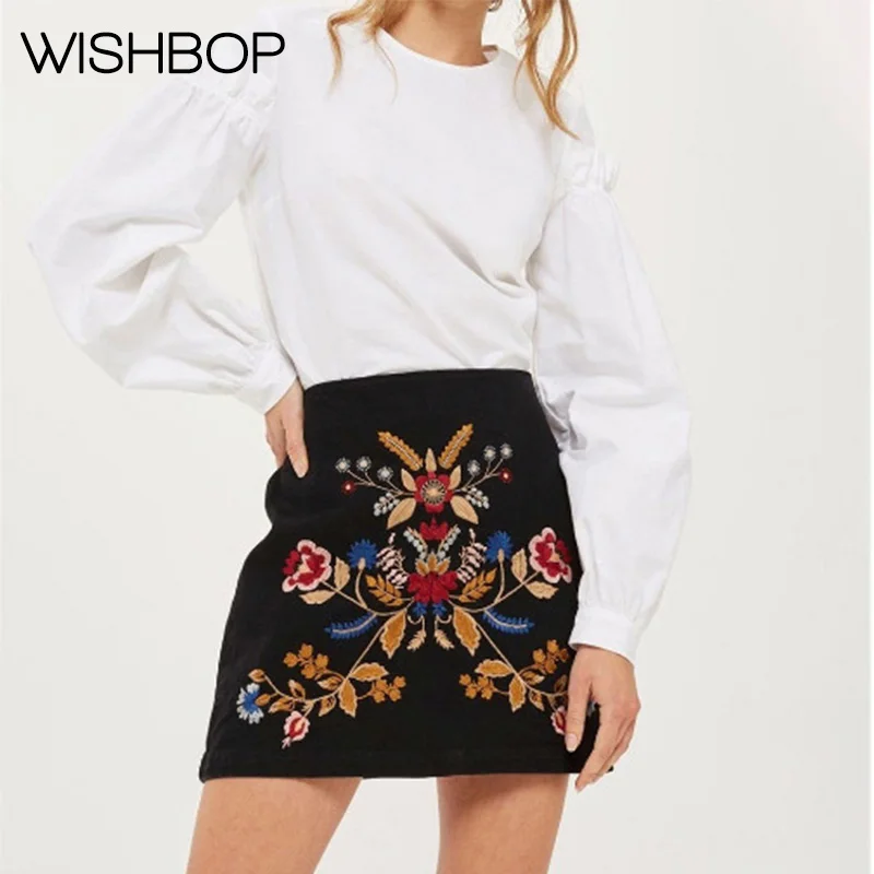 back zip denim skirt