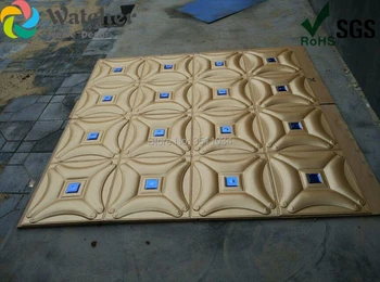 

1box 8pcs 3d Leather wall panels with Diamonds soundproof panel wall interior decoration fabric acoustic leather pads