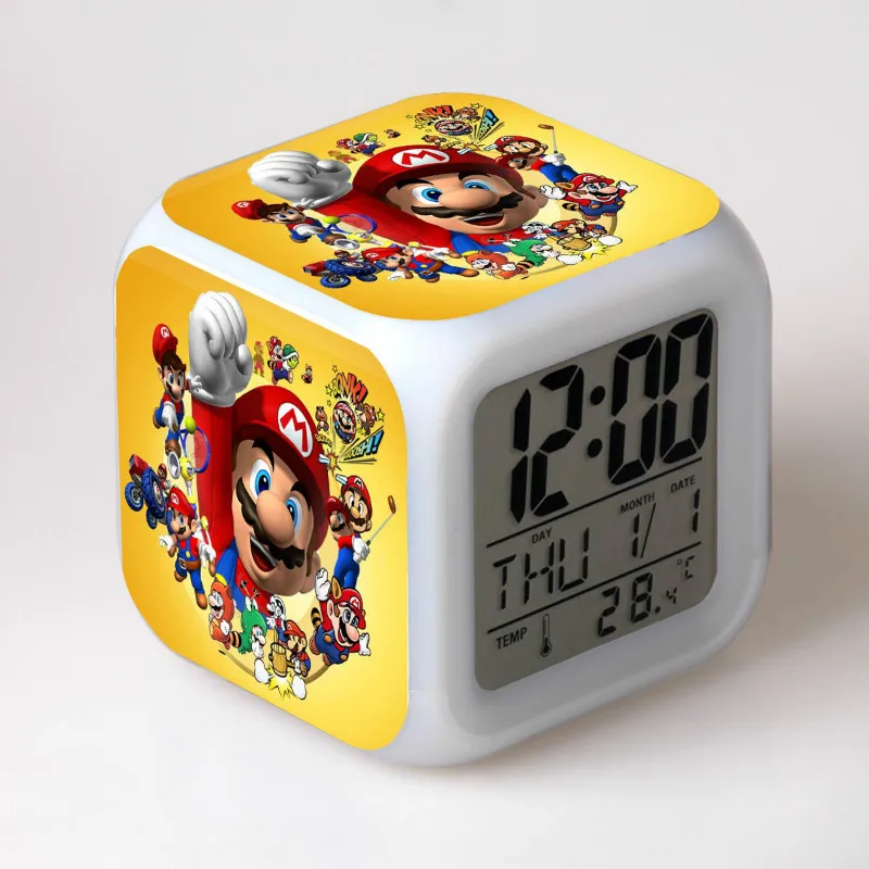 Лидер продаж, цифровой детский будильник, игрушки, Супер Марио, Человек-паук, светодиодный, reloj despertador, Миньоны, пробуждение, светильник wekker reveil - Цвет: 21