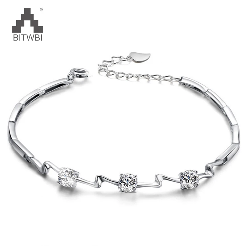 

Hot Fashion Zircon Crystal Adjustable Bangles for Women 925 Sterling Siver Female Bracelet Elegant Charm Jewelry Gifts