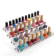 2015 NUEVA moda cajas organizador de cosmeticos maquillaje organizador de acrílico caja de almacenamiento de cosméticos aparador Nail polish display