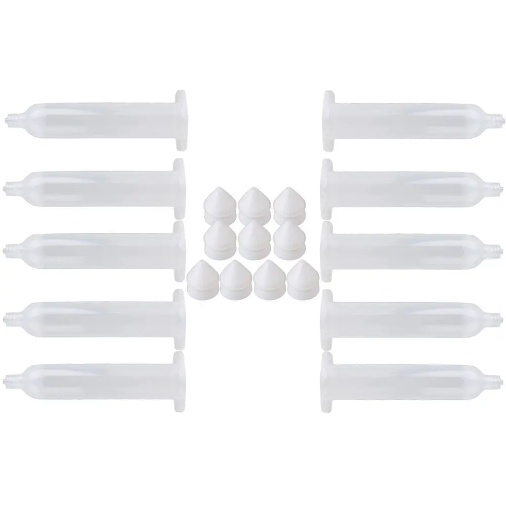 

5.12" Transparent Plastic Japan Type Fluid Dispenser 30cc Capacity Glue Dispensing Syringe Barrel for Industry Pack of 10