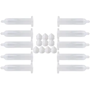 

5.12" Transparent Plastic Japan Type Fluid Dispenser 30cc Capacity Glue Dispensing Syringe Barrel for Industry Pack of 10