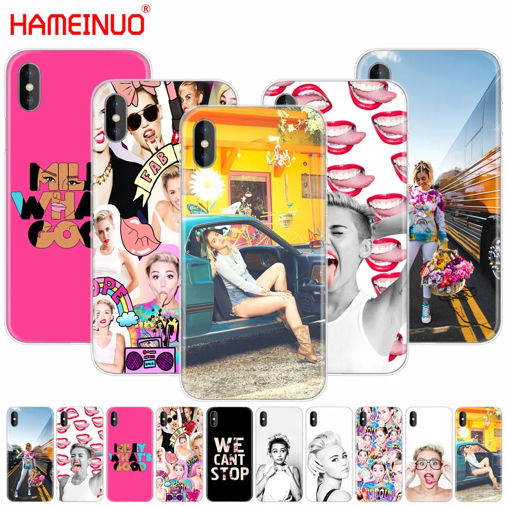 Hameinuo Custodia Per Cellulare Miley Cyrus Per Iphone X 8 7 6 4 4S 5 5S Se 5C 6S Plus