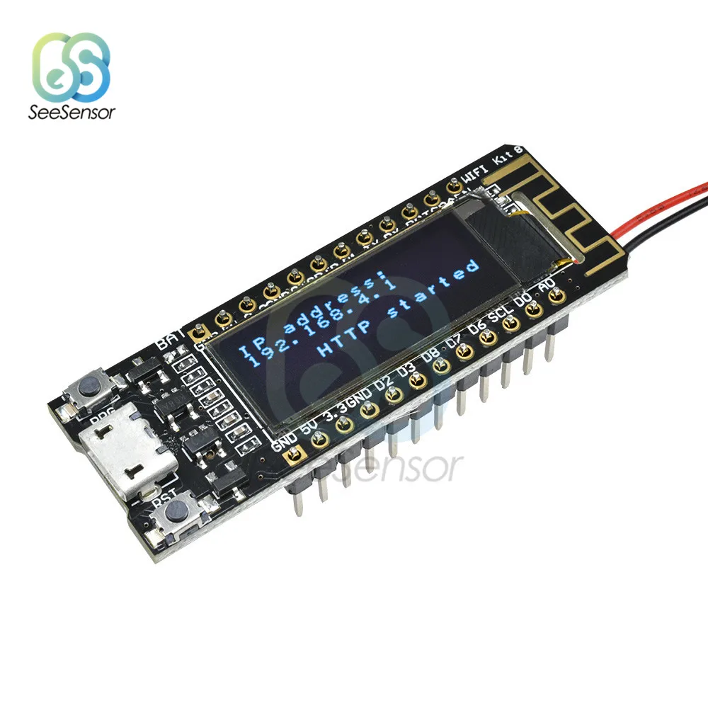 ESP8266 wifi чип 0,91 дюймов OLED CP2014 32Mb Flash ESP 8266 модуль Интернет вещей плата PCB для Arduino макетной платы