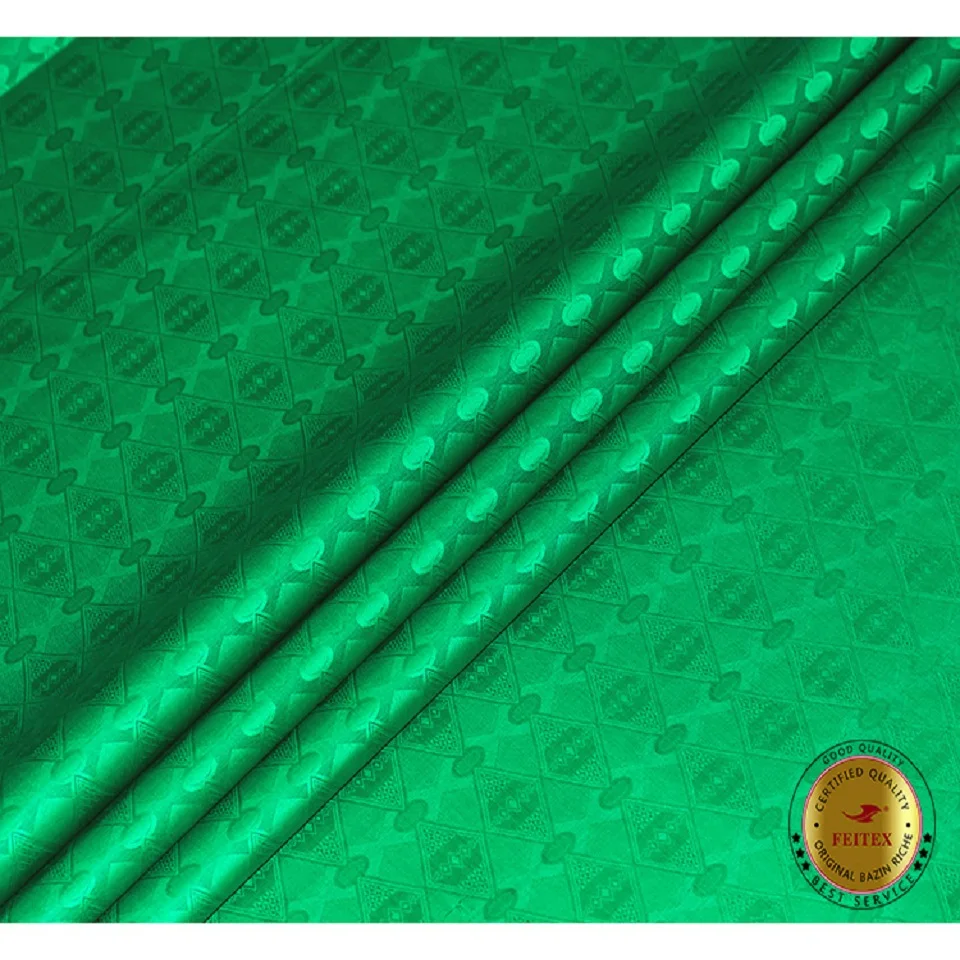 Промо-акция ткань для одежды в африканском стиле хлопок Дамаск Свадебный комплект из модных, базинь риче Гвинея парча Feitex