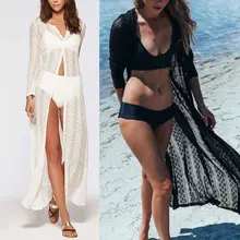 Women Summer Long Sleeves Bikini Cover Up Crochet Floral Lace Drawstring High Waist Maxi Kimono Cardigan Button Down Beach Dress Women Summer Long Sleeves Bikini Cover Up Crochet Floral Lace Drawstring High Waist Maxi Kimono Cardigan Button Down Beach Dress