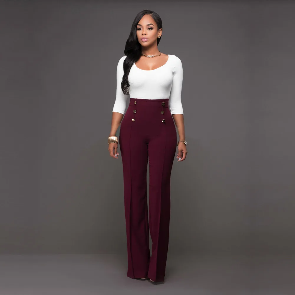 plus size high waisted trousers