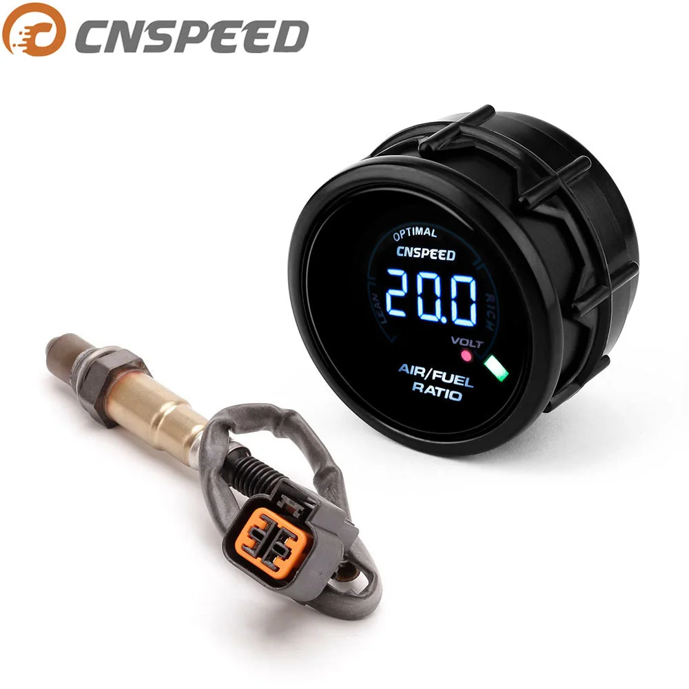 Baratos CNSPEED 52mm medidor de relación aire combustible de coche banda estrecha Digital Sensor de oxígeno trasero O2 para 03 10 Hyundai Kia 2.0L