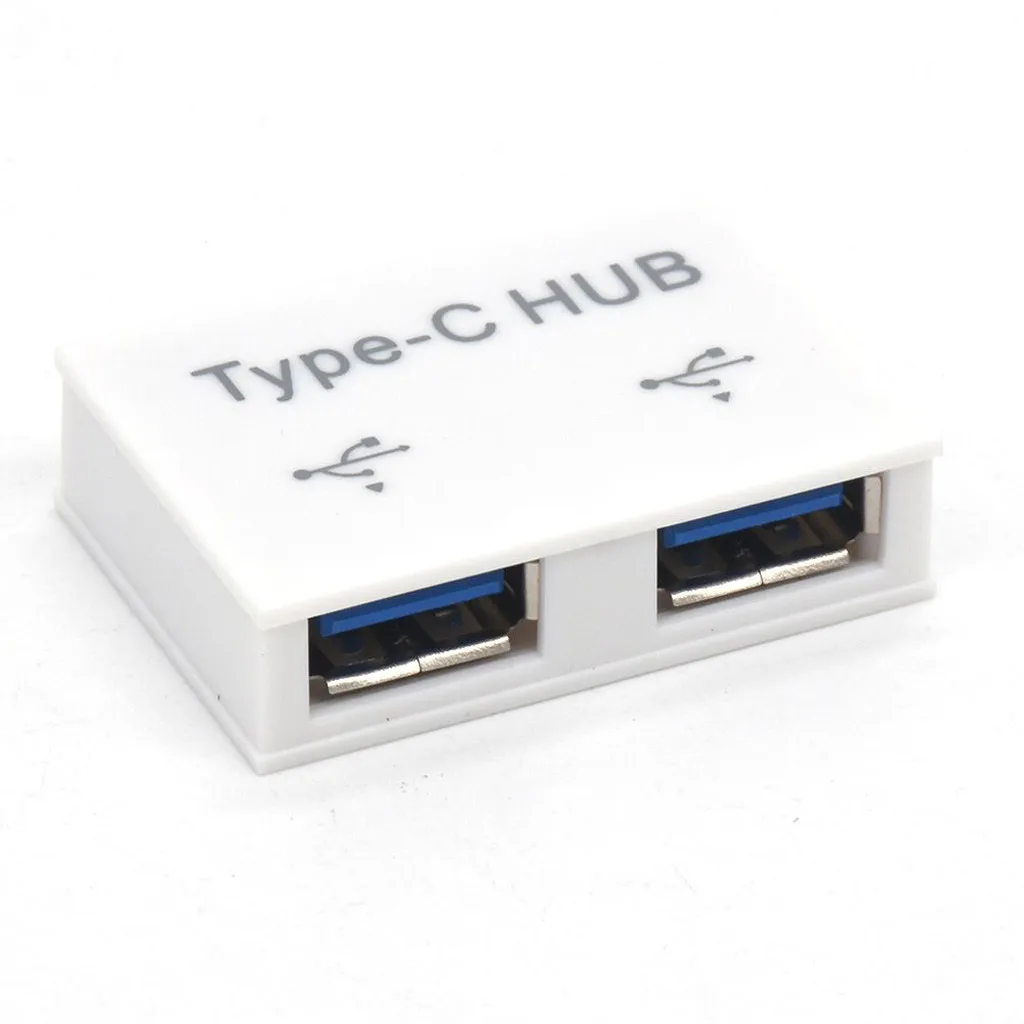 USB usb-хаб 2в1 type-C на 2 порта зарядное устройство концентратор адаптер для смартфона или компьютера сплиттер ПК Компьютерные аксессуары