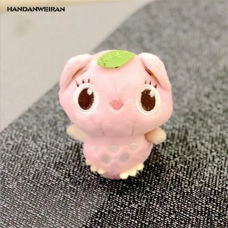 

HANDANWEIRAN 1Pcs Kawaii 8.5CM Lovely Leaf Owl Stuffed Plush Toys Cute Animal Pendants Keychain Pendant Valentine Gift PP Cotton