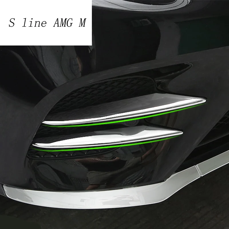 

Для Mercedes Benz GLC Class X253 2015-2022 автомобильные аксессуары передняя противотуманная фара воздухозаборная решетка Планки полоски Накладка авто крышка наклейка