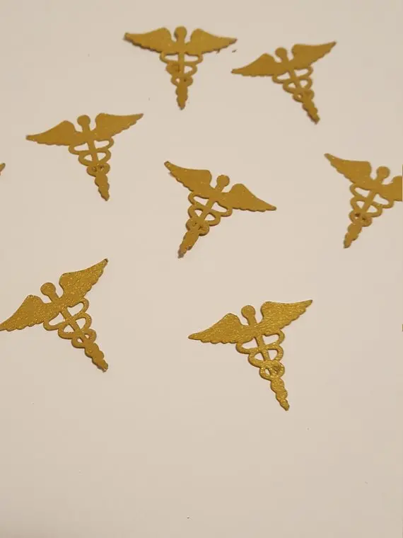 Caduceus party confetti-doctor birthday Confetti-медицинская школьная выпускная вечеринка-стол для