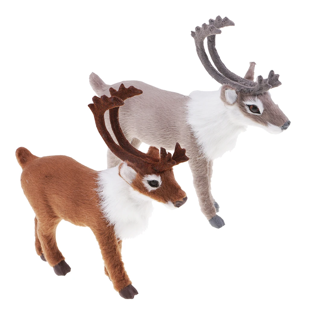 Plush Reindeer Doll Christmas Tree Decoration Xmas Family Party ELK Ornament
