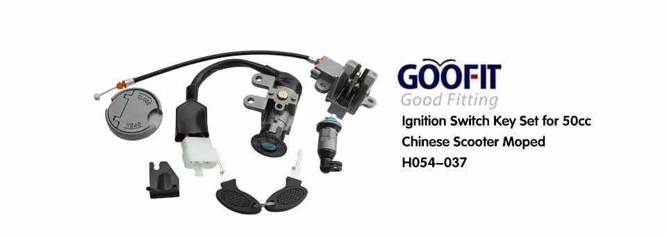 GOOFIT установить ключ зажигания для GY6 49cc 50cc китайский скутер мопед H054-037
