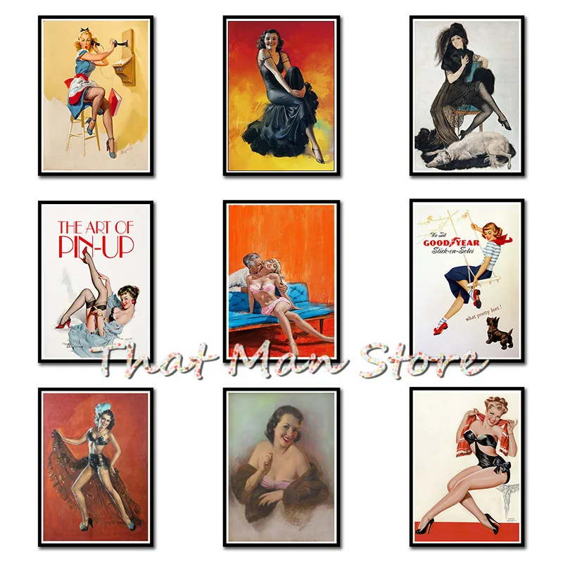 

World War II Sexy pin up Girl Poster Military Bar Cafe Home wall Decor White Kraft wallpaper 42*30cm