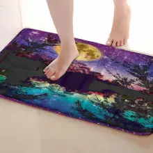 Moonlit ночной стиль Коврики для улицы, смешной Противоскользящий коврик для ванной, дверные коврики, дверные коврики под входную дверь