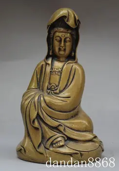 

christmas chinese buddhism pure bronze Kwan-Yin Guan Yin Bodhisattva buddha goddess statue halloween