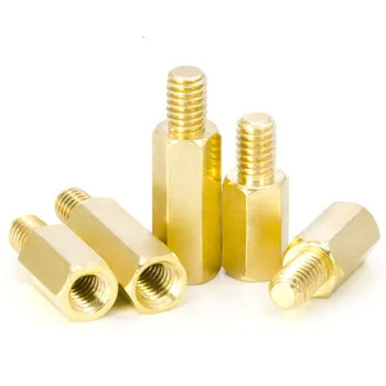 

20pcs M2.5 Hexagonal copper column Single bolt Monitoring Security Camera stud 4mm-40mm(L) 2.5mm-6mm(H)