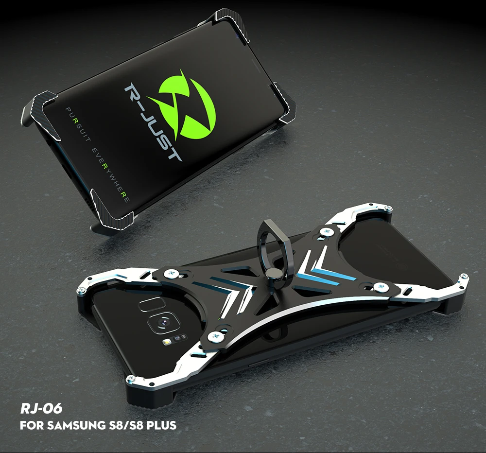 Zimon для samsung Galaxy S8 Plus чехол R-JUST металлический корпус для samsung S8 S8+ S8Plus Роскошные кольцо Kstand тяжелых Защитная крышка
