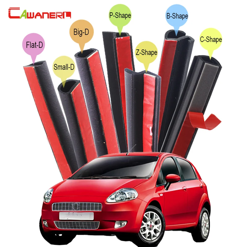 Cawanerl For Fiat Punto Uno Panda Viaggio Ottimo Car Rubber Seal Sealing Strip Kit Sound Control Seal Edge Trim Weatherstrip