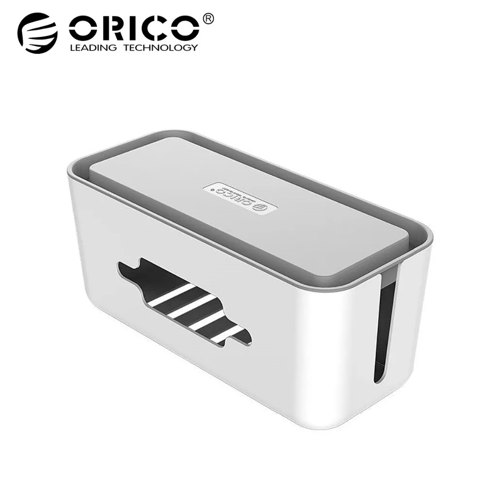 

ORICO ABS Desk Organizer Cable Winder Container Case for power socket manager box with phone holder power strip organizer case