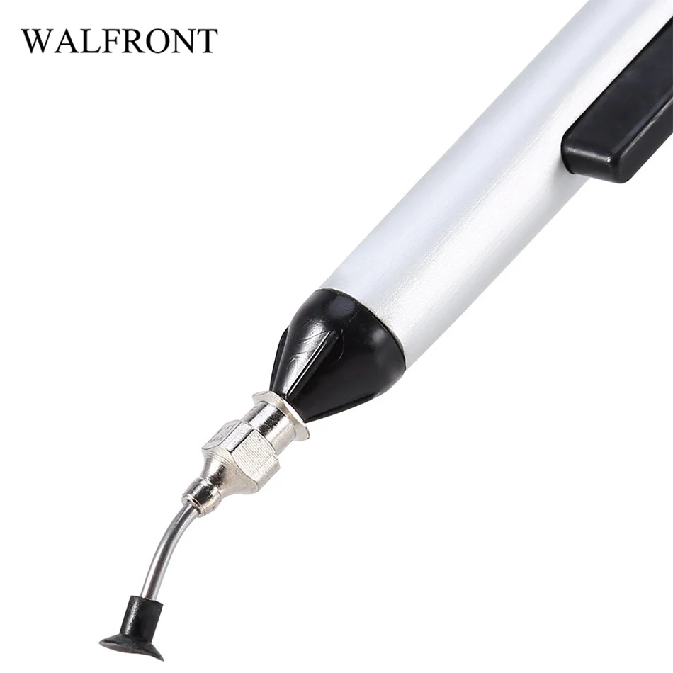 

WALFRONT Vacuum Sucking Pen 3 Suction Headers Easy Pick Solder Picker Hand Tools Set Vacuum Suction Pencil Alternative Tweezers