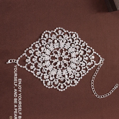Модный прозрачный кристалл цветок свадебный браслет на руку ювелирные изделия