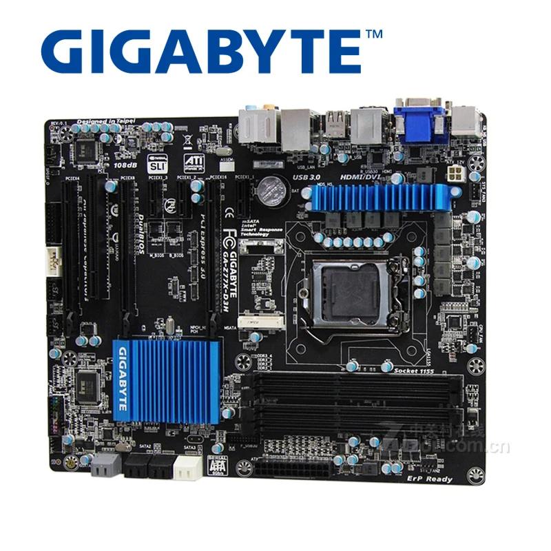 

LGA 1155 Z77 DDR3 Gigabyte GA-Z77X-D3H 100% Motherboard USB3.0 32G Z77X-D3H Desktop SATA III Systemboard PCI-E 3.0 Z77X Used