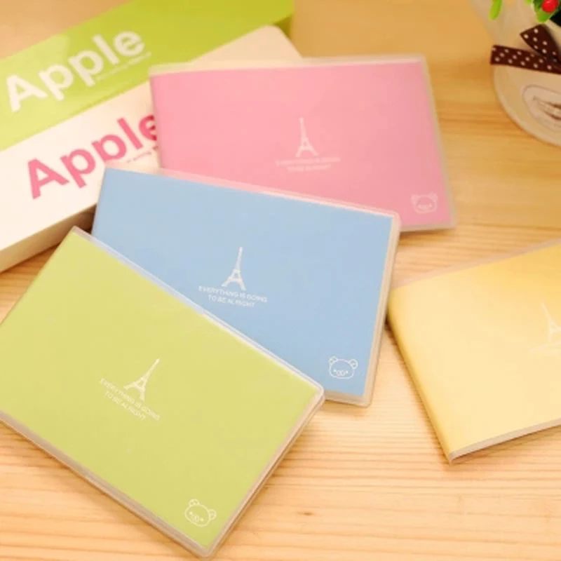 

4pcs/lot 10.6*7.2cm Candy Color Tower Tape Book Cute Cartoon Trumpet Portable Notebook Student Supplies Stationery Prizes Notes