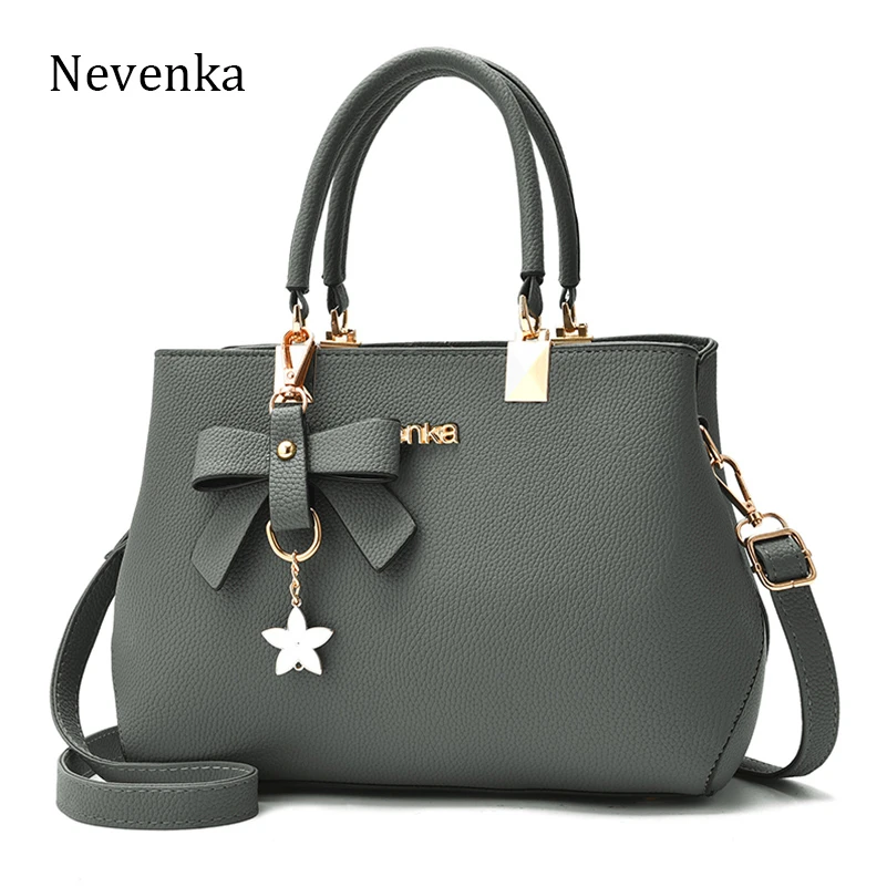 

Nevanka Women Leather Handbag Holder PU Shoulder Bag with Bowknot Branded Casual Totes Roomy Purses and Handbags for Women 2018