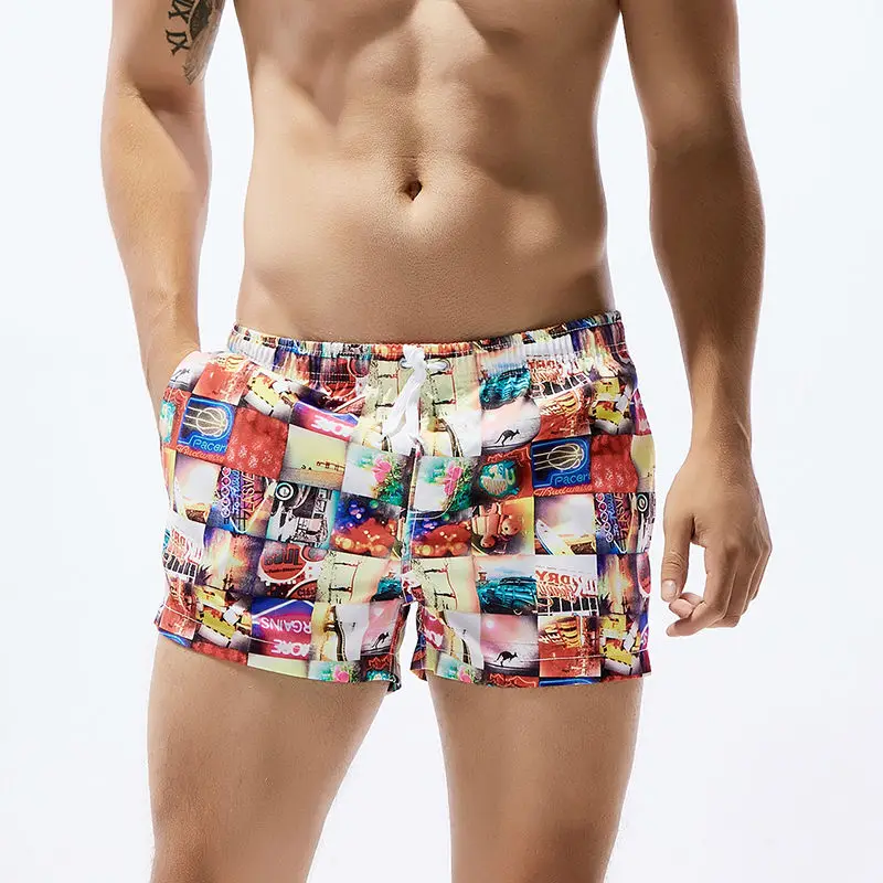 Men's Board Shorts Men Swim Shorts Swimwear Leaves Printed Quick Dry Surfing Shorts Gay Pink Swimsuit Maldives Beach Pants XL Men's Board Shorts Men Swim Shorts Swimwear Leaves Printed Quick Dry Surfing Shorts Gay Pink Swimsuit Maldives Beach Pants XL