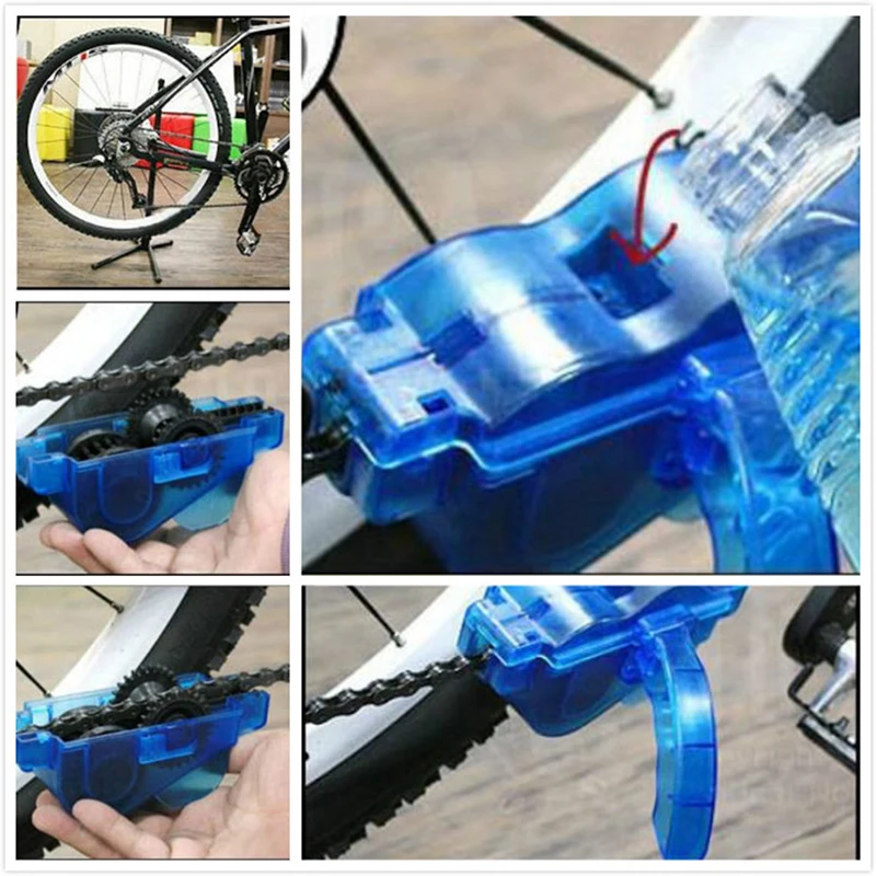 Горячая Pro дорожный MTB велосипед цепь очиститель инструменты защита велосипедной цепи очиститель инструмент для ремонта велосипеда Щетки скруббер набор для мытья