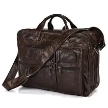 Maxdo High Quality Vintage 100% Real Genuine Leather Men Messenger Bags Business Travel Bag Briefcase Portfolio #M7093