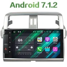 2 Din 10.1” Android 7.1.2 Quad Core 2GB RAM 16GB ROM GPS Navigation Bluetooth Auto Multimedia Player for Toyota Prado 2014-2015