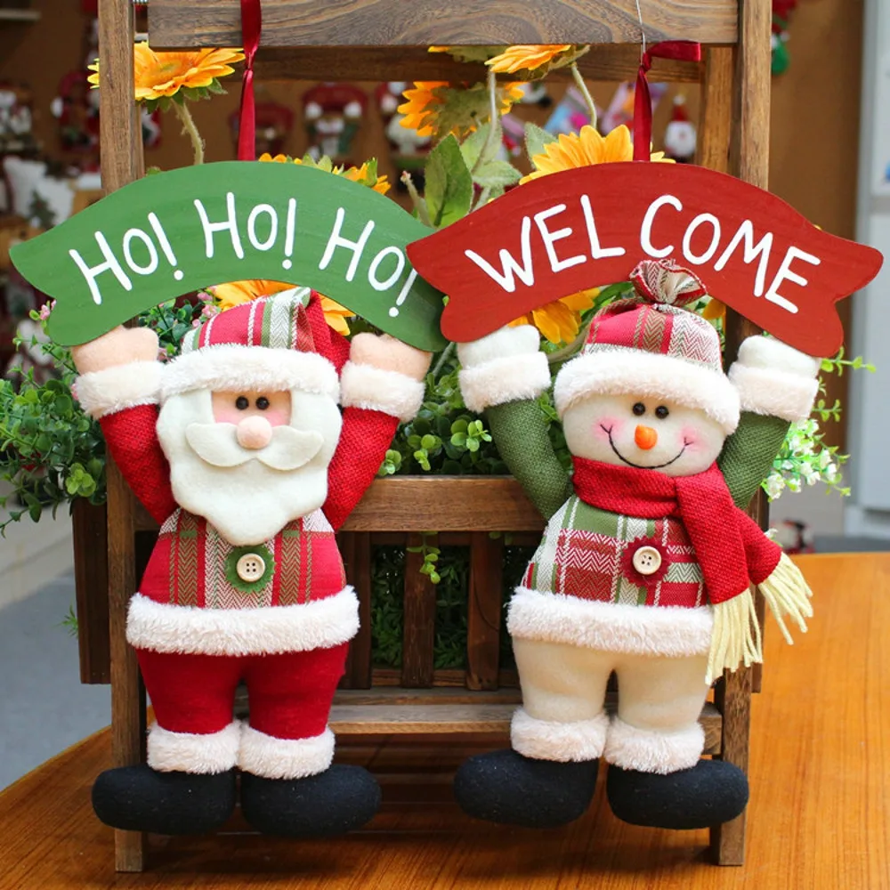

Merry Christmas Gift Santa Claus Toy Doll Snowman Tree Ornament Decors navidad decoraciones para el hogar navidad 2019 @P2