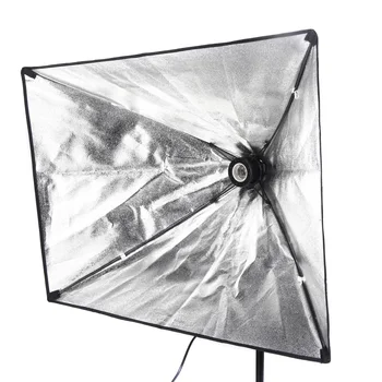 

50 * 70cm / 20 * 27in Photography Soft Box with E27 Flash Bulb Swivel Holder Socket US Plug
